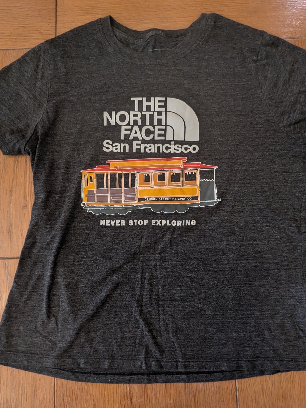 The North Face Women's' San Francisco Cable Car Graphic Tee - Charcoal XL